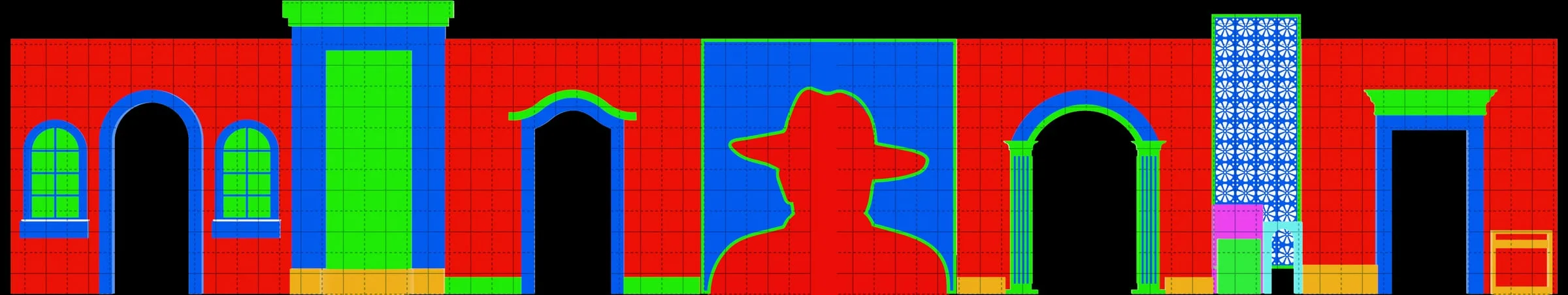 Layout plan of the set