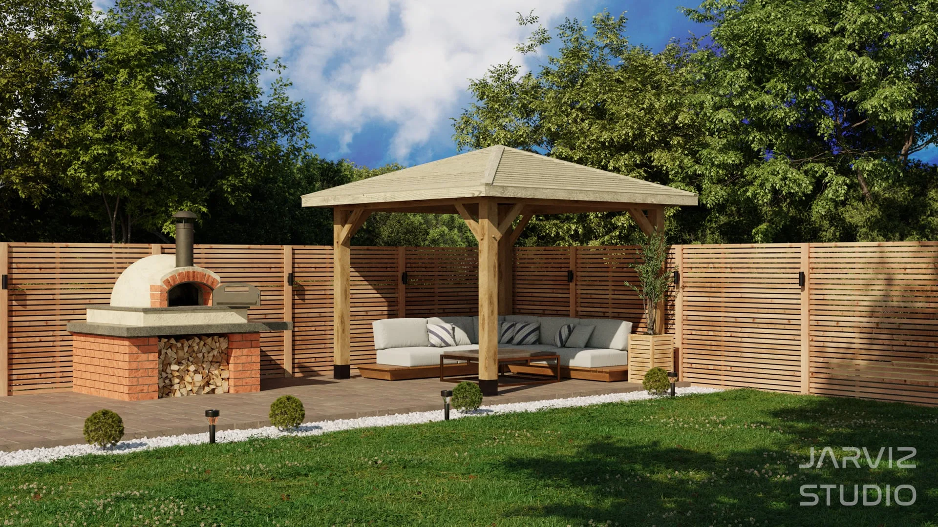 Ruby UK — 4 Sided Point Featheredge Redwood Lifestyle