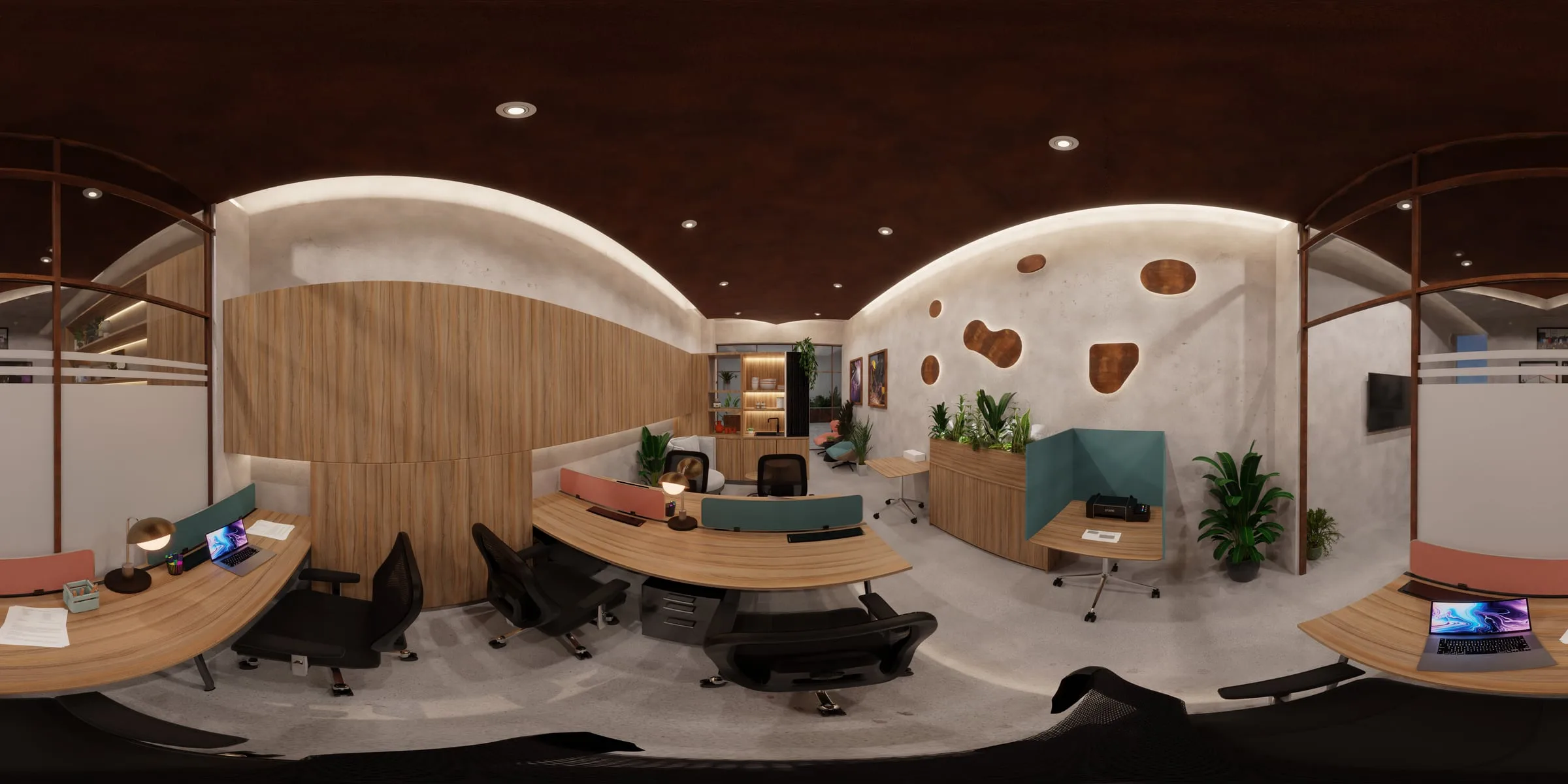 360-degree panorama of the office floor